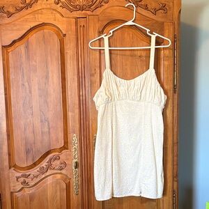 Cream Sleeveless Dress with Yellow Daisies